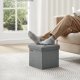 SONGMICS 30 cm b&auml;nk med f&ouml;rvaringsutrymme, hopf&auml;llbar sits, f&ouml;rvaringsl�da, fotpall, ljusgr� LSF028G02
