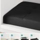 SONGMICS 76 cm hopf&auml;llbar f&ouml;rvaringsb&auml;nk med fotpall, fotpall, f&ouml;rvaringsl�da, belastning 300 kg, f&ouml;r vardagsrum, hall, bl&auml;cksvart ULSF047B01