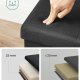 SONGMICS pall med f&ouml;rvaringsutrymme, LSF077B01, hopf&auml;llbar b&auml;nk, 38 x 110 x 38 cm fotpall, f&ouml;rvaringsl�da, maxbelastning 300 kg, f&ouml;r vardagsrum, sovrum, hall, bl&auml;cksvart
