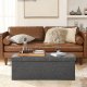 SONGMICS F&ouml;rvaringspuff, Hopf&auml;llbar F&ouml;rvaringsl�da, 110 x 38 x 38 cm, Fotpall i Konstduk, H�ller upp till 300 kg, Sovrum Vardagsrum Hall, M&ouml;rkgr� LSF077G04