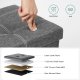 SONGMICS F&ouml;rvaringspuff, Hopf&auml;llbar F&ouml;rvaringsl�da, 110 x 38 x 38 cm, Fotpall i Konstduk, H�ller upp till 300 kg, Sovrum Vardagsrum Hall, M&ouml;rkgr� LSF077G04