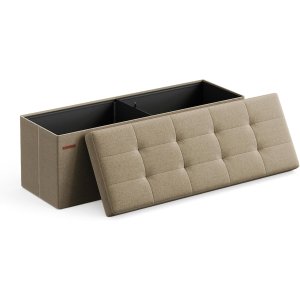 SONGMICS MAZIE Collection - 104 cm hopf&auml;llbar f&ouml;rvaringsb&auml;nk, fotst&ouml;d f&ouml;r fotpall, s&auml;ngb&auml;nk, f&ouml;rvaringsbyr�, belastning 300 kg, f&ouml;r vardagsrum, sovrum, hall, kamelbrun ULSF077R01