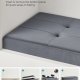 SONGMICS F&ouml;rvaringspuff, Hopf&auml;llbar sammetsb&auml;nk med f&ouml;rvaring, Fotpall, 35 x 113 x 35 cm, Skiffergr� ULSF277G01