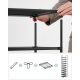 SONGMICS 10-etagers skohylde, skostativ, pladsbesparende skoopbevaring, 45 x 28 x 173 cm, metalramme, hylder af ikke-v�vet stof, til entr&eacute;, sovev�relse, sort LSH010B02