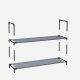 SONGMICS 10-etagers skohylde, skostativ, pladsbesparende skoopbevaring, 45 x 28 x 173 cm, metalramme, hylder af ikke-v�vet stof, til entr&eacute;, sovev�relse, gr� LSH010G01