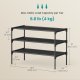 SONGMICS Skoreol, 3-lags skoopbevaring, pladsbesparende, entr&eacute;, metalramme, hylder af ikke-v�vet stof, bl�ksort ULSH023BH01