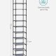 SONGMICS 10-etagers skohylde, skostativ, pladsbesparende skoopbevaring, 33 x 33 x 173 cm, metalramme, hylder af ikke-v�vet stof, til entr&eacute;, sovev�relse, gr� LSR110G01