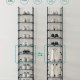 SONGMICS 10-etagers skohylde, skostativ, pladsbesparende skoopbevaring, 33 x 33 x 173 cm, metalramme, hylder af ikke-v�vet stof, til entr&eacute;, sovev�relse, gr� LSR110G01