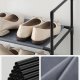 SONGMICS 10-etagers skohylde, skostativ, pladsbesparende skoopbevaring, 33 x 33 x 173 cm, metalramme, hylder af ikke-v�vet stof, til entr&eacute;, sovev�relse, gr� LSR110G01