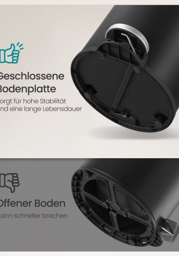 SONGMICS Pedalk&auml;rl f&ouml;r badrummet, 3 l st�lk&auml;rl med mjukst&auml;ngande lock, innerk&auml;rl, f&ouml;r avfall, sovrum, bl&auml;cksvart LTB013BZ01