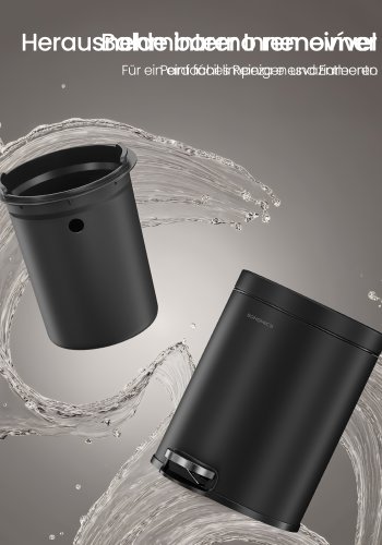 SONGMICS Pedalk&auml;rl f&ouml;r badrummet, 3 l st�lk&auml;rl med mjukst&auml;ngande lock, innerk&auml;rl, f&ouml;r avfall, sovrum, bl&auml;cksvart LTB013BZ01