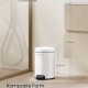 SONGMICS Pedalk&auml;rl f&ouml;r badrum, 3 l st�lk&auml;rl med mjukst&auml;ngande lock, innerk&auml;rl, f&ouml;r avfall, sovrum, Cloud White LTB013WZ01