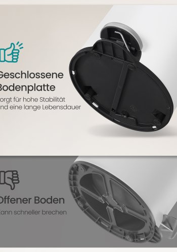 SONGMICS Pedalk&auml;rl f&ouml;r badrum, 3 l st�lk&auml;rl med mjukst&auml;ngande lock, innerk&auml;rl, f&ouml;r avfall, sovrum, Cloud White LTB013WZ01