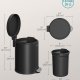 SONGMICS Pedalk&auml;rl f&ouml;r badrummet, 6 l st�lk&auml;rl med mjukst&auml;ngande lock, innerk&auml;rl, f&ouml;r avfall, sovrum, bl&auml;cksvart LTB016BZ02
