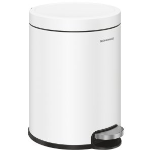 SONGMICS Pedalk&auml;rl f&ouml;r badrummet, 6 l st�lk&auml;rl med mjukst&auml;ngande lock, innerk&auml;rl, f&ouml;r avfall, sovrum, Cloud White LTB016WZ02