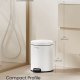 SONGMICS Pedalk&auml;rl f&ouml;r badrummet, 6 l st�lk&auml;rl med mjukst&auml;ngande lock, innerk&auml;rl, f&ouml;r avfall, sovrum, Cloud White LTB016WZ02