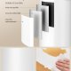 SONGMICS LTB021WZ01 Rund papperskorg med 15 p�sar, metallpedal, avtagbar innerbeh�llare i plast, handtag, vadderad st&auml;ngning, st�l, 20 l, Cloud White