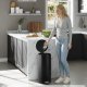 SONGMICS 30L Rund Sopkorg med 15 Avfallsp�sar, Metallpedal, Avtagbar Plasthink, Handtag, Mjukst&auml;ngande Lock, St�l, Bl&auml;cksvart LTB031BZ02