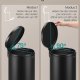 SONGMICS 30L Rund Sopkorg med 15 Avfallsp�sar, Metallpedal, Avtagbar Plasthink, Handtag, Mjukst&auml;ngande Lock, St�l, Bl&auml;cksvart LTB031BZ02
