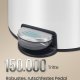SONGMICS 30L Rund Sopkorg med 15 Avfallsp�sar, Metallpedal, Avtagbar Plasthink, Handtag, Mjukst&auml;ngande Lock, St�l, Cloud White LTB031WZ02