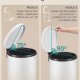 SONGMICS 30L Rund Sopkorg med 15 Avfallsp�sar, Metallpedal, Avtagbar Plasthink, Handtag, Mjukst&auml;ngande Lock, St�l, Cloud White LTB031WZ02