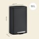 Songmics LTB050B02 50 liters k&ouml;ksavfallsbeh�llare med mjukst&auml;ngning och pedal, innerbeh�llare i st�l, svart