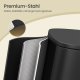 Songmics LTB050B02 50 liters k&ouml;ksavfallsbeh�llare med mjukst&auml;ngning och pedal, innerbeh�llare i st�l, svart