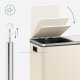 SONGMICS Dubbelfackig 2 x 30 L papperskorg med 2 avfallsp�sar, fotpedaler i metall, 15 innerbeh�llare i plast, lock, handtag, mjukst&auml;ngande, luftt&auml;t, kr&auml;mf&auml;rgad, LTB060A01