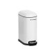 SONGMICS Slim papperskorg, 10L pedalk&auml;rl, st�l, uttagbar innerhink, l�ngsamt st&auml;ngande, f&ouml;r tr�nga utrymmen, vit LTB10WT