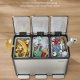 SONGMICS 3 x 15 l k&ouml;ksavfallsbeh�llare, 3-facks �tervinningsbeh�llare med 15 sops&auml;ckar, l&ouml;stagbara innerbeh�llare, lock, handtag, mjukst&auml;ngning, rostfritt st�l, silver LTB145EZ01
