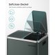 SONGMICS K&ouml;kssoptunna, 2 x 15 l st�lavfallsbeh�llare, v�ningsbeh�llare med innerhinkar och handtag, mjukst&auml;ngning, luktt&auml;tning, antracitgr� LTB30GS