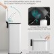 SONGMICS LTB540W4002 40 liters pedalhink i st�l med lock och 15 p�sar, vit