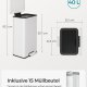 SONGMICS LTB540W4002 40 liters pedalhink i st�l med lock och 15 p�sar, vit