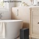 SONGMICS Badrumspapperskorg, 1,3 gallon liten papperskorg med lock, smal f&ouml;r sm� utrymmen, papperskorg i rostfritt st�l, mjukst&auml;ngande, svart ULTB560B05