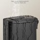 SONGMICS Badrumspapperskorg, 1,3 gallon liten papperskorg med lock, smal f&ouml;r sm� utrymmen, papperskorg i rostfritt st�l, mjukst&auml;ngande, svart ULTB560B05