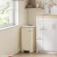 Papperskorg, 23 liters papperskorg, k&ouml;ksavfallsbeh�llare i rostfritt st�l, sandbeige