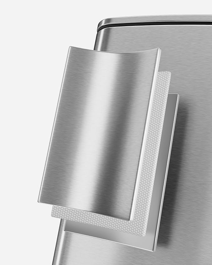 SONGMICS LTB593E01 30 liters pedalhink i st�l med innerhink, mjukst&auml;ngning och &ouml;ppningsgrepp, metallic silver LTB593E01