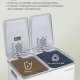 SONGMICS K&ouml;ksavfallshink, 2 x 30 l pedalhinkar med dubbla fack, mjukst&auml;ngande lock och innerhinkar, st�l, inklusive 15 p�sar, mattvit LTB741W02