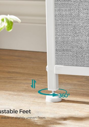 SONGMICS Kommode, Opbevaringsm�bel med 8 Letudtr�kkelige Stoffskuffer, Kommode, Organisationsm�bel med Metalramme, Bordplade, Til Skab, B�rnev�relse, Lysegr� og Hvid LTS24W
