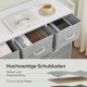 SONGMICS Kommode, Sovev�relsesskab, 7 stofskuffer med h�ndtag, Metalramme, Duegr� og Skyhvid LTS523L10