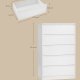 VASAGLE KAILYN Kollektion - Kommode til sovev�relse, Opbevaringsenhed med 5 skuffer, 40 x 60 x 97,4 cm, Moderne stil, Snehvid LTS605WE01