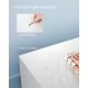 VASAGLE TV-skab til TV op til 65 tommer, 140 cm bredt TV-bord med 2 d�re, justerbare hylder, TV-bord, til stue, spisestue, sovev�relse, hvid LTV027T46