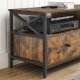 VASAGLE TV-sk�p, TV-m�bel f�r 55-tums TV, vardagsrum, med 2 l�dor, 2 f�rvaringshyllor, 120 x 40 x 50 cm, st�lram, industriell stil, rustik brun och svart LTV300B01