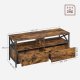 VASAGLE TV-sk�p, TV-m�bel f�r 55-tums TV, vardagsrum, med 2 l�dor, 2 f�rvaringshyllor, 120 x 40 x 50 cm, st�lram, industriell stil, rustik brun och svart LTV300B01