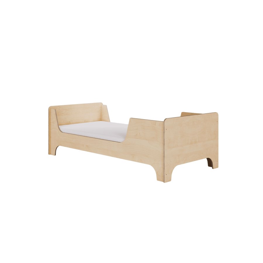KOCOT KIDS Luca 1 Kinderbett, m. Lattenrost, ohne Matratze - Birkensperrholz natur (180x80)