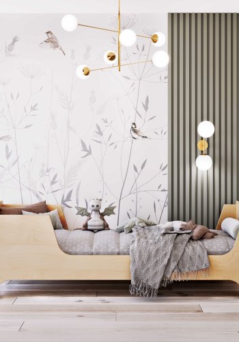 KOCOT KIDS Luca 1 Kinderbett, m. Lattenrost, ohne Matratze - Birkensperrholz natur (180x80)