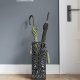SONGMICS Paraplystativ, Paraplyholder til entr&eacute;, Fritst�ende firkantet paraplystativ i st�l, til stokke og vandrestave, med aftagelig drypbakke, 4 kroge, Sort LUC026B33