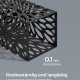 SONGMICS Paraplystativ, Paraplyholder til entr&eacute;, Fritst�ende firkantet paraplystativ i st�l, til stokke og vandrestave, med aftagelig drypbakke, 4 kroge, Sort LUC026B33