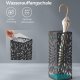 SONGMICS Paraplystativ, Paraplyholder til entr&eacute;, Fritst�ende firkantet paraplystativ i st�l, til stokke og vandrestave, med aftagelig drypbakke, 4 kroge, Sort LUC026B33