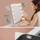 SONGMICS Sminkspegel med Ljus, 58 x 43 cm, Sminkspegel med 15 LED-Ljusk&auml;llor, med Laddningsportar, Peksk&auml;rm, 3 Ljusf&auml;rger, Dimbar, Mobiltelefonh�llare, Mattvit LWM001W02 [Energiklass F]